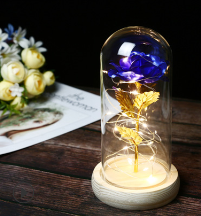 Galaxy Rose Dome Glass Lamp