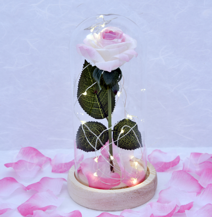 Galaxy Rose Dome Glass Lamp