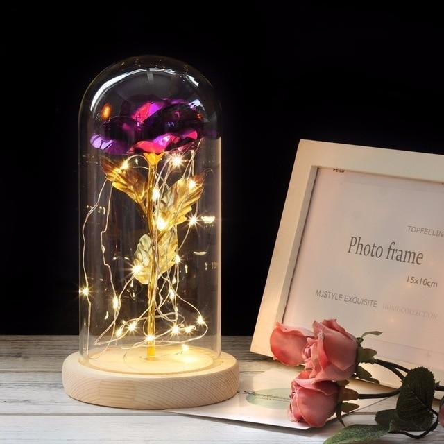 Galaxy Rose Dome Glass Lamp