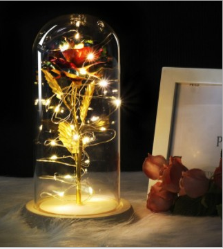 Galaxy Rose Dome Glass Lamp